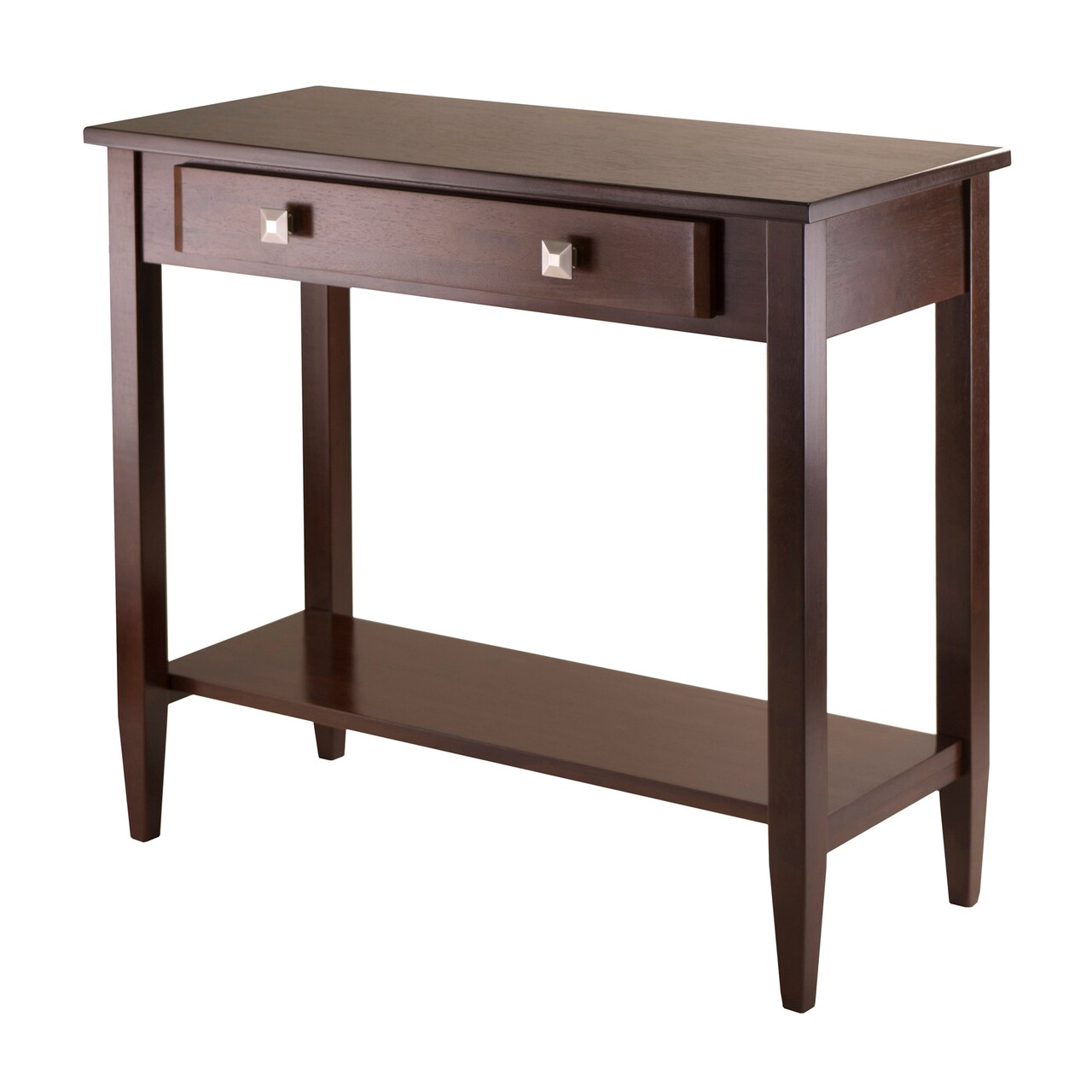 Contemporary Home Living 33.75" Walnut Brown Contemporary Rectangular Console Table